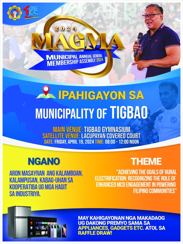 Announcement !  MAGMA SCHEDULE - MUNICIPALITY OF TIGBAO