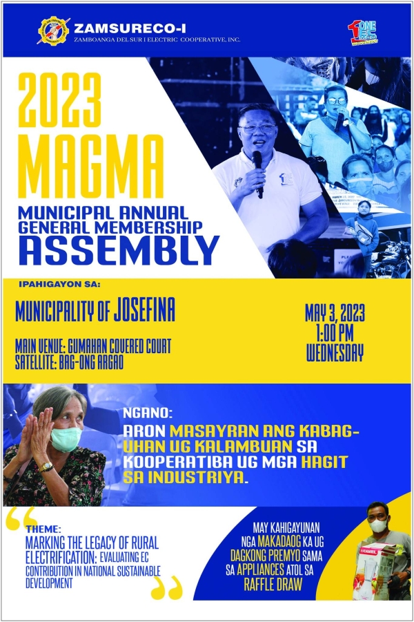 Announcement !  MAGMA SCHEDULE - MUNICIPALITY OF JOSEFINA