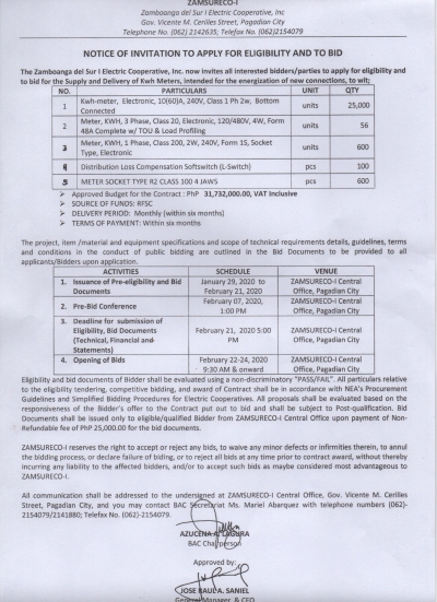 NOTICE OF INVITATION TO APPLY FOR ELIGIBILITY AND TO BID
