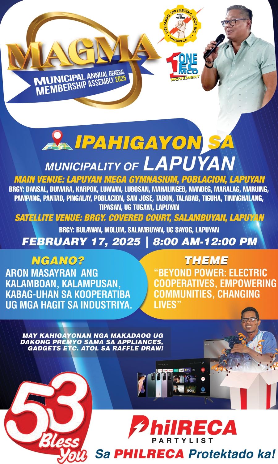 Announcement !  MAGMA SCHEDULE - MUNICIPALITY OF SAN MIGUEL