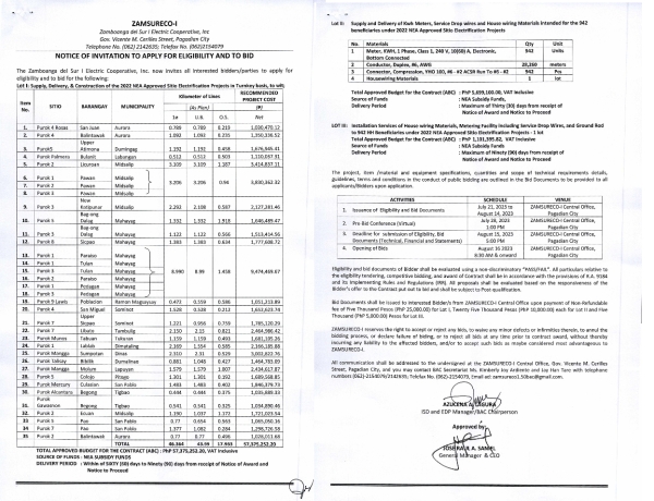 NOTICE OF INVITATION TO APPLY FOR ELIGIBILITY AND TO BID (Publication Date: July 21, 2023)